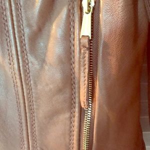 Michael Kors Camel Leather Jacket